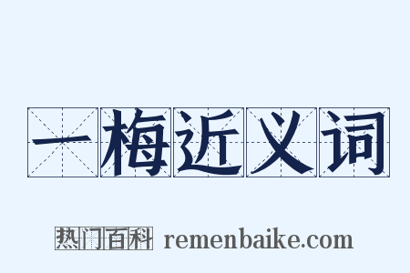 一梅近义词是什么意思的图片